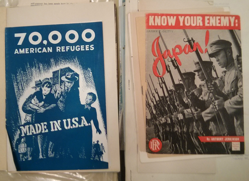 WWII-era propaganda pamphlets.