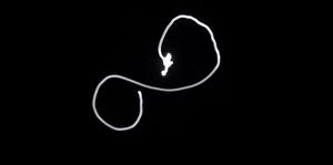 Light painting with moon