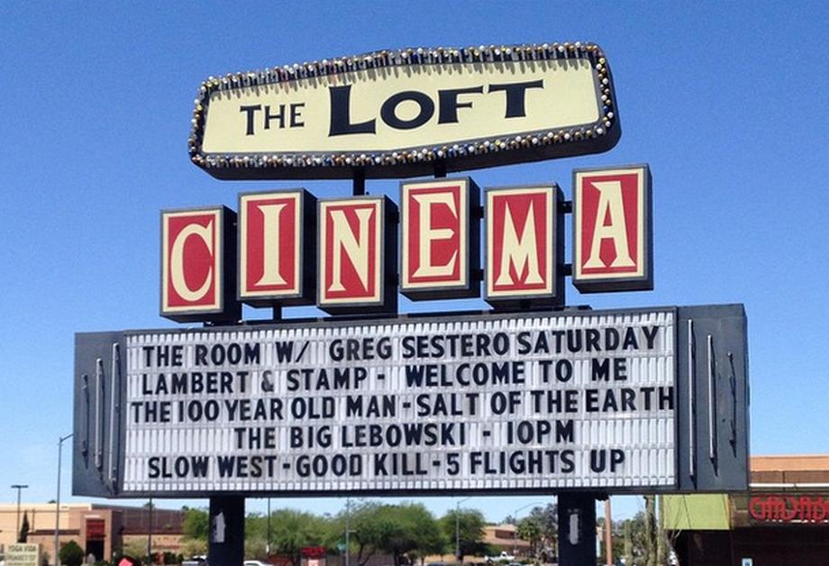 Loft Cinema sign