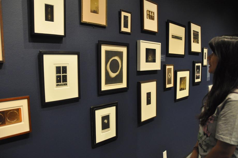 Astrophotography exhibit wall