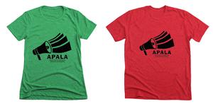 Green and red APALA t-shirts